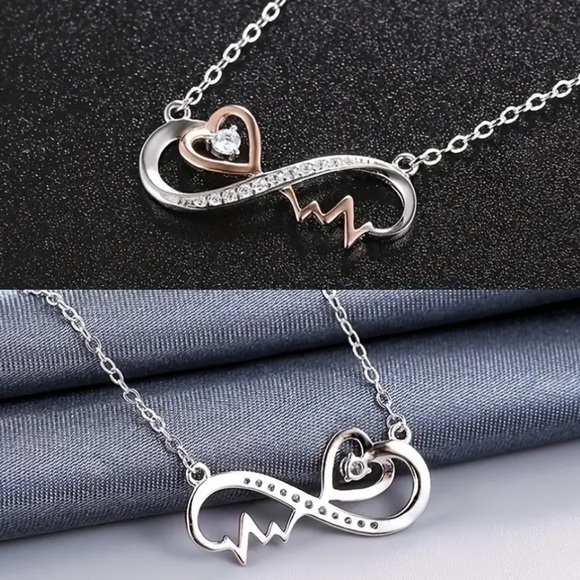 Gift for Stepmother necklaces box set with saying. NEW infinity heart necklace - Picture 3 of 4